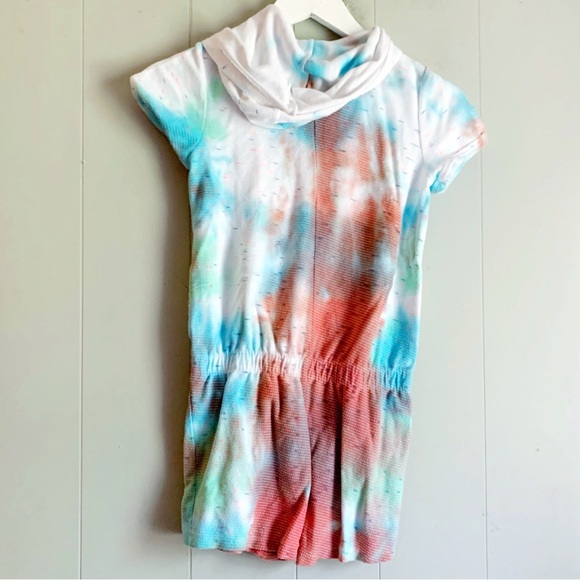 Wonder Nation Zip Front Hooded Terry Romper Swim Cover Up L - Picture 2 of 3